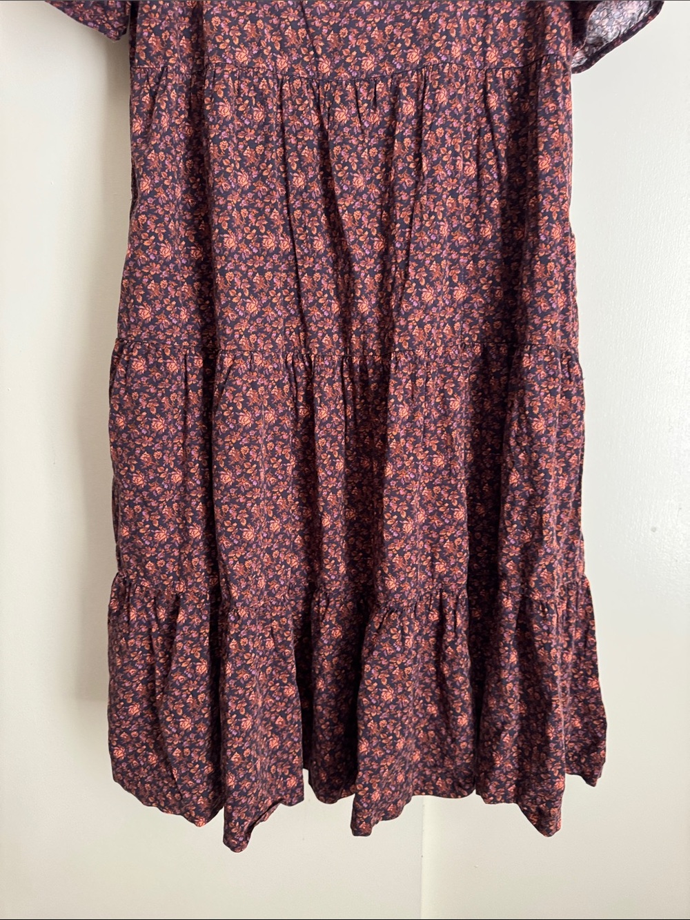 Madewell Aidy Square-Neck Tiered Midi Dress in Orchard Floral size 14 - Picture 8 of 12